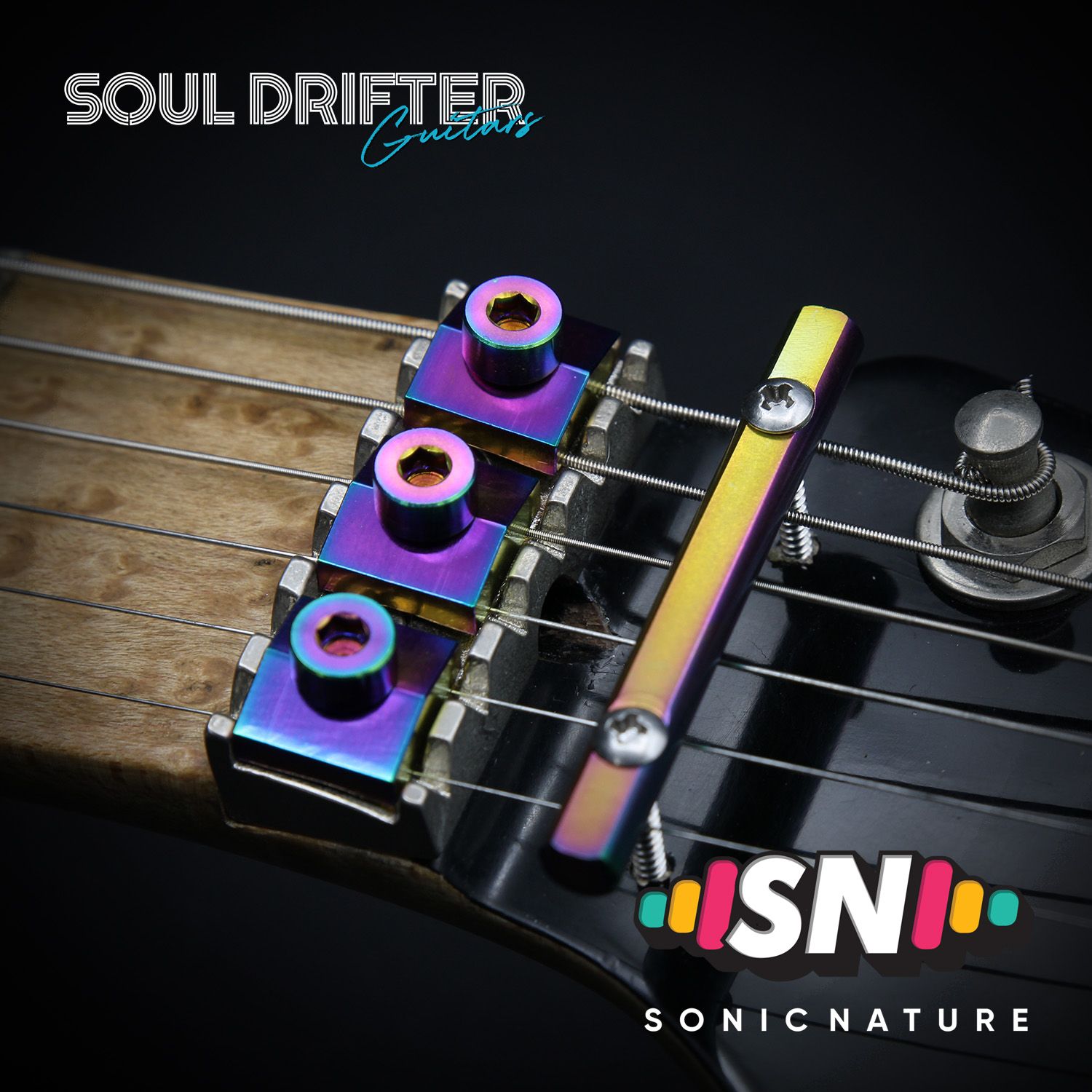 Sonic Nature GR5 Titanium Headstock Pack - Rainbow
