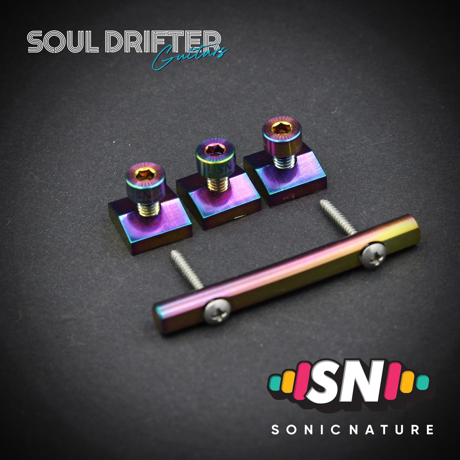 Sonic Nature GR5 Titanium Headstock Pack - Rainbow