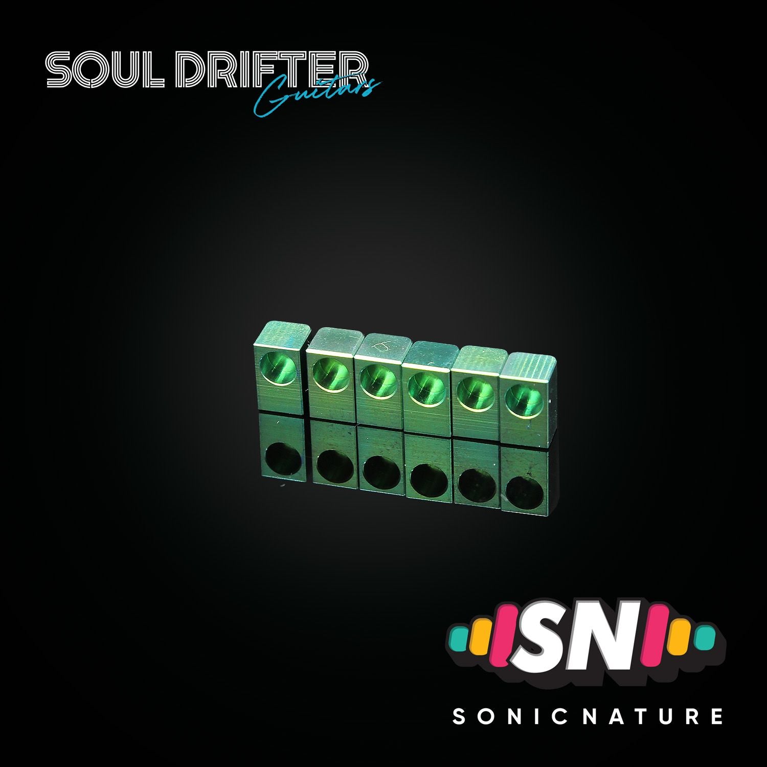 Sonic Nature GR5 Titanium Saddle Inserts for Floyd - Green