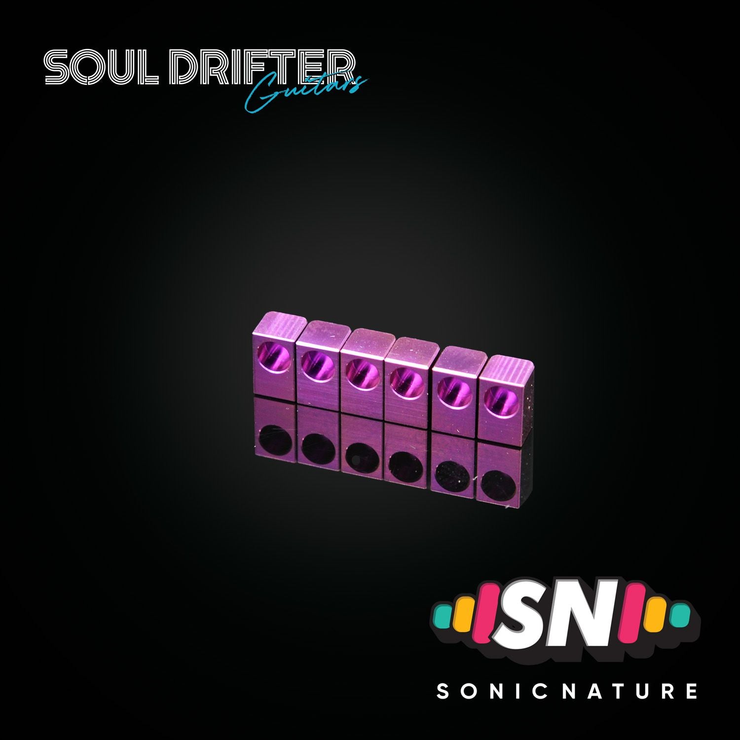 Sonic Nature GR5 Titanium Saddle Inserts for Floyd - Purple