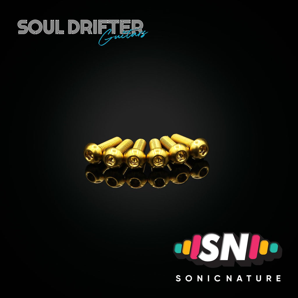 Sonic Nature GR5 Titanium Saddle Screws for Ibanez Edge - Gold