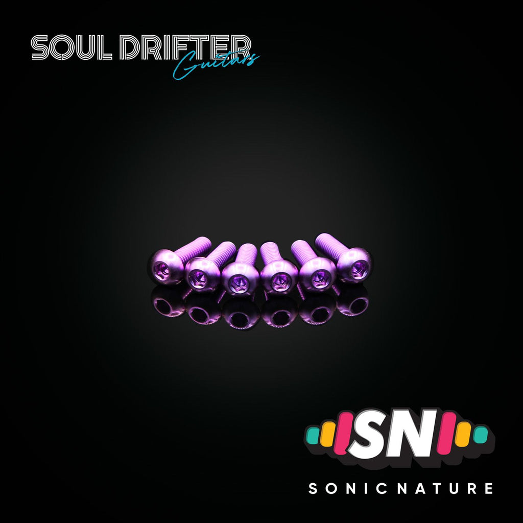 Sonic Nature GR5 Titanium Saddle Screws for Ibanez Edge - Purple