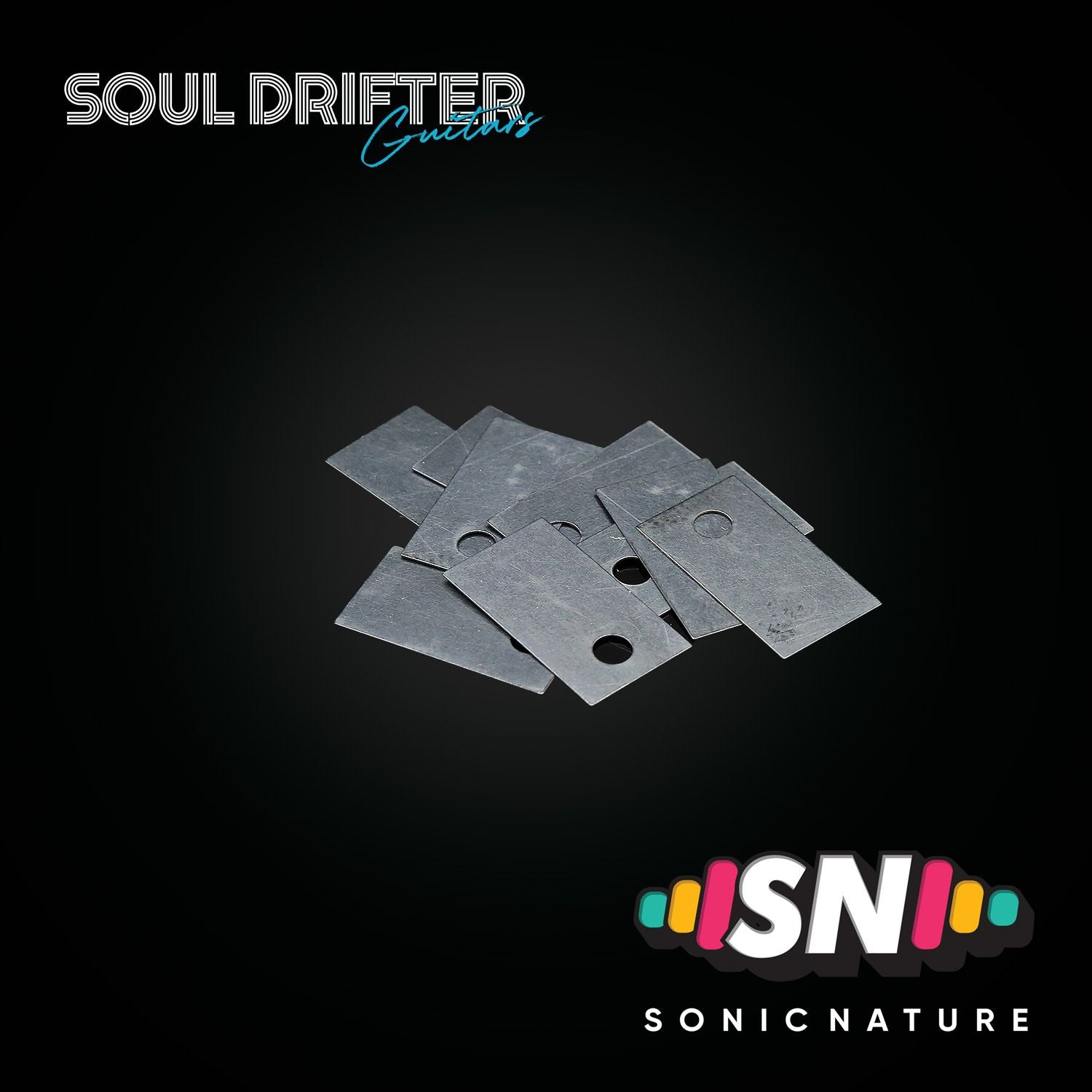Sonic Nature GR5 Titanium Saddle Shims - Set of 10 - Natural