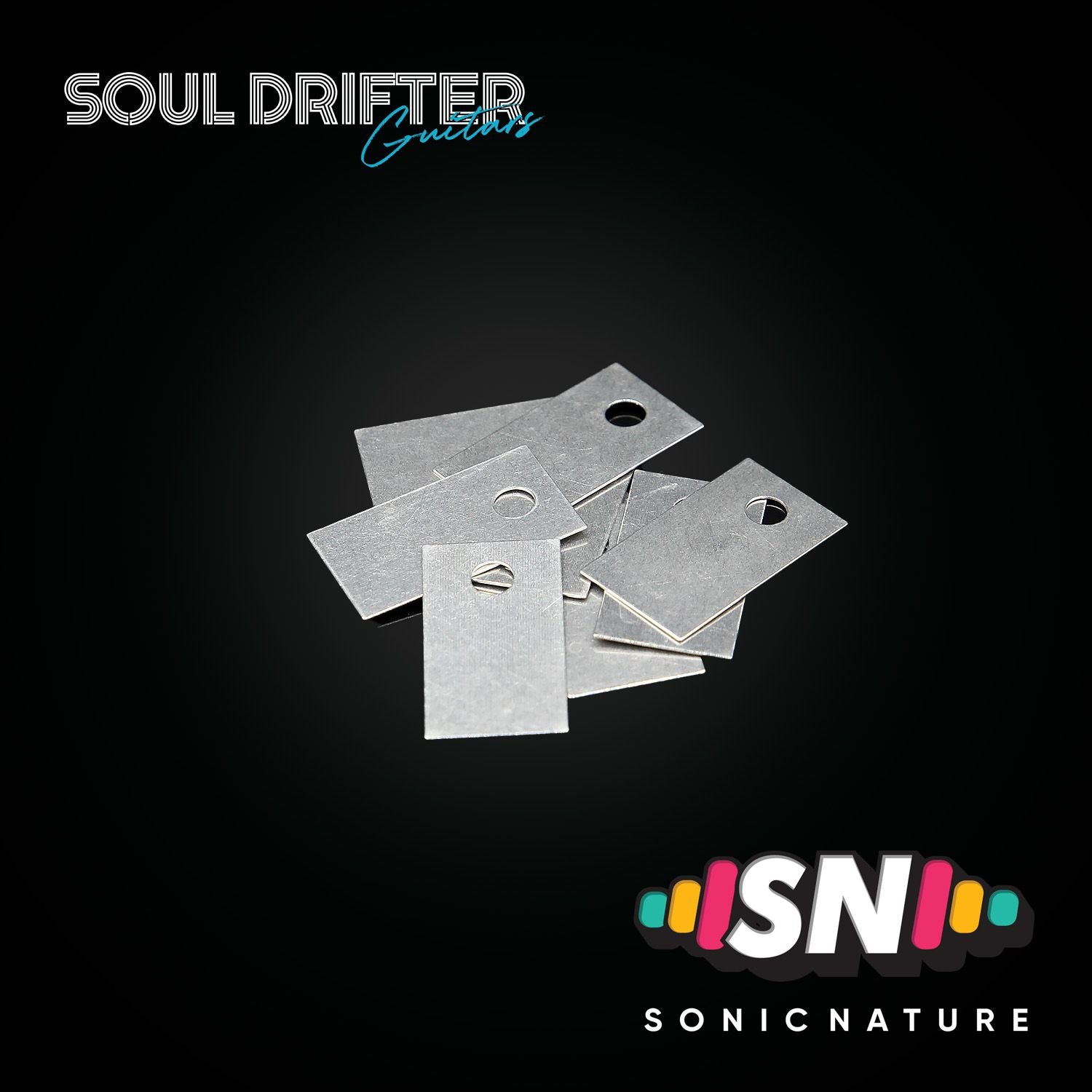 Sonic Nature GR5 Titanium Saddle Shims - Set of 10 - Natural