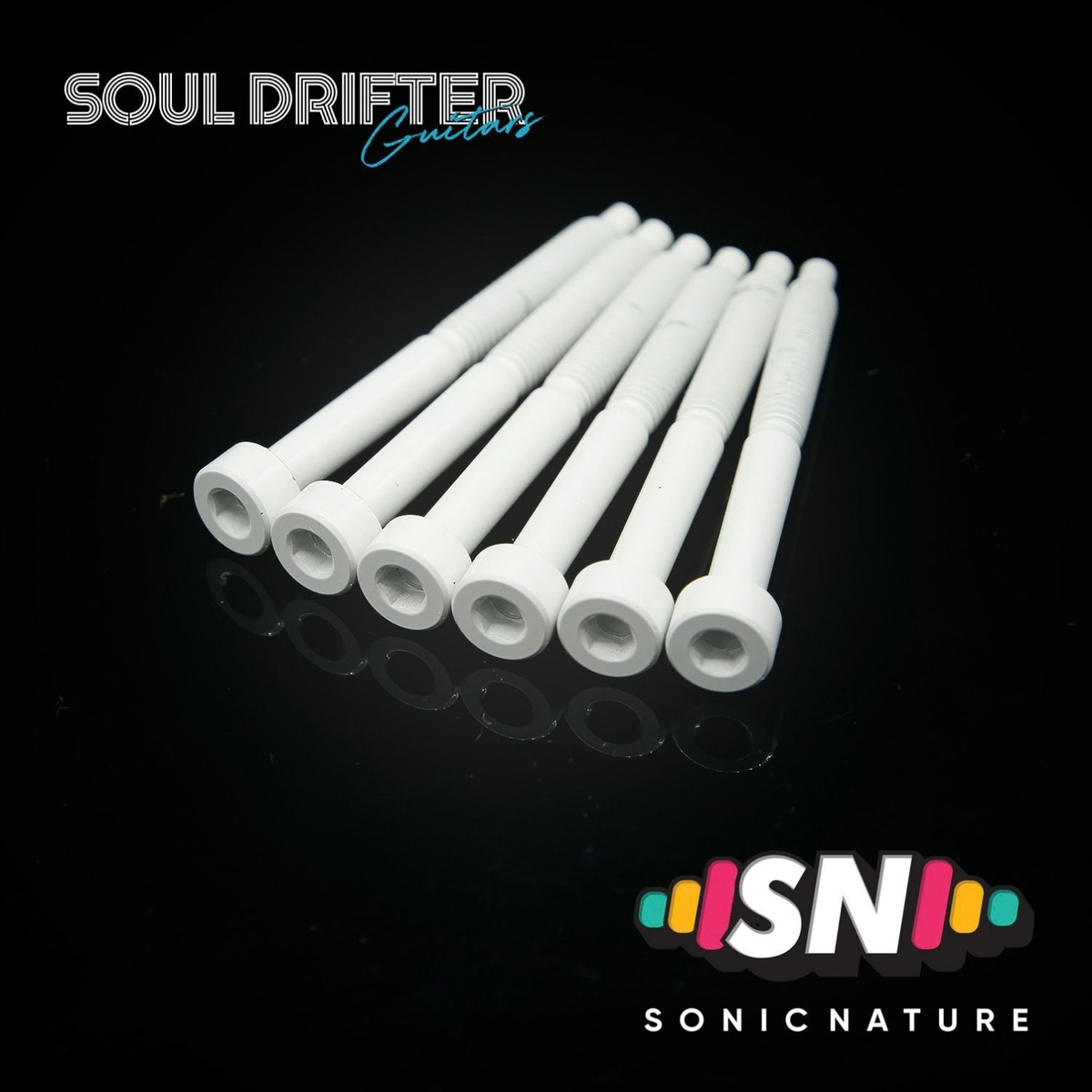 Sonic Nature GR5 Titanium String Lock Screws for Floyd - White