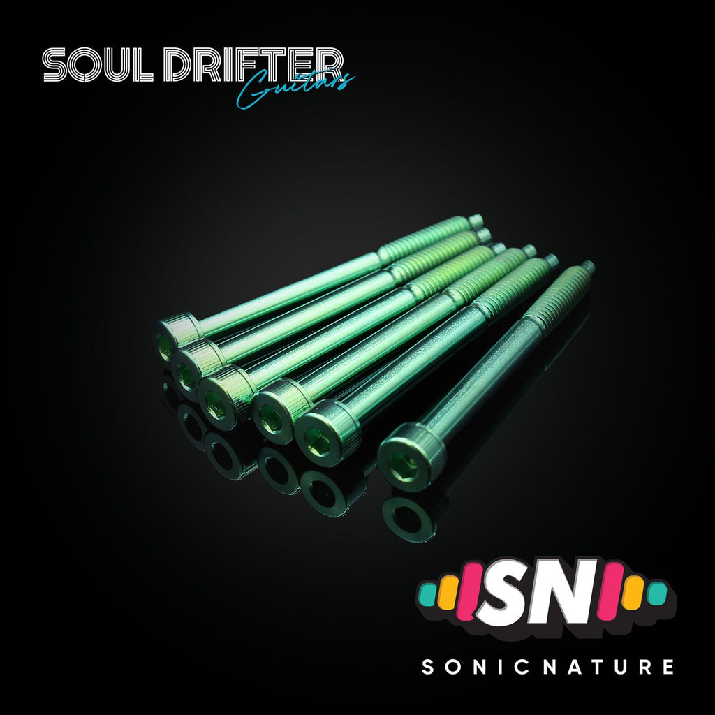 Sonic Nature GR5 Titanium String Lock Screws for GE1996T - Green