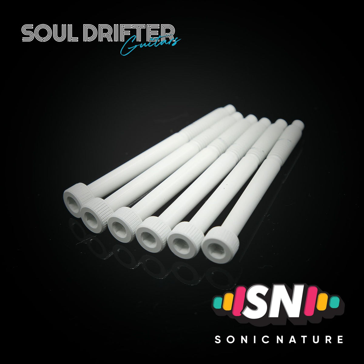 Sonic Nature GR5 Titanium String Lock Screws for GE1996T - White