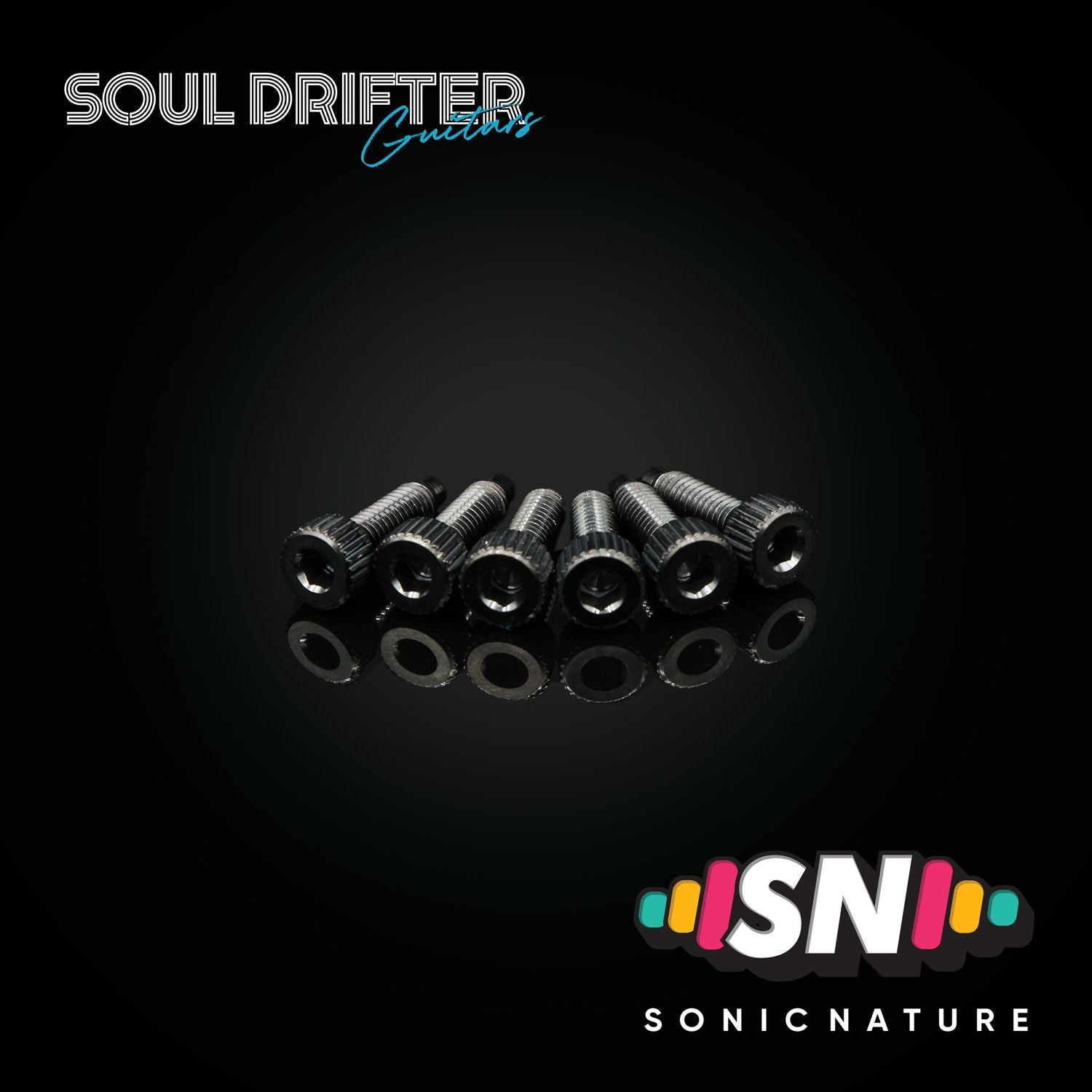 Sonic Nature GR5 Titanium String Lock Screws for Ibanez Edge - Black