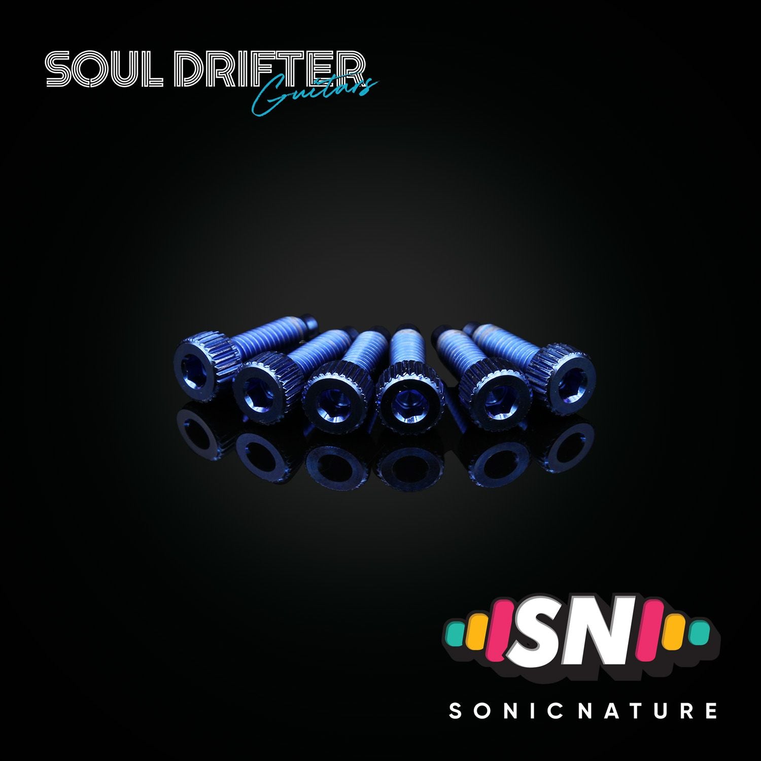 Sonic Nature GR5 Titanium String Lock Screws for Ibanez Edge - Blue