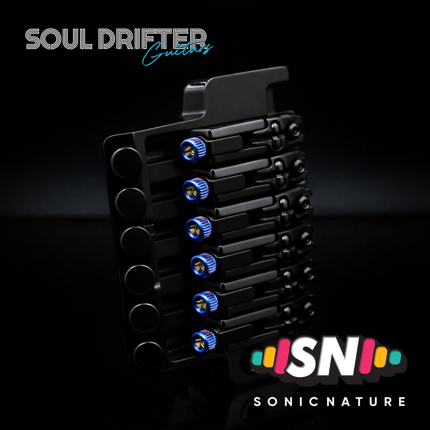 Sonic Nature GR5 Titanium String Lock Screws for Ibanez Edge - Blue Flame