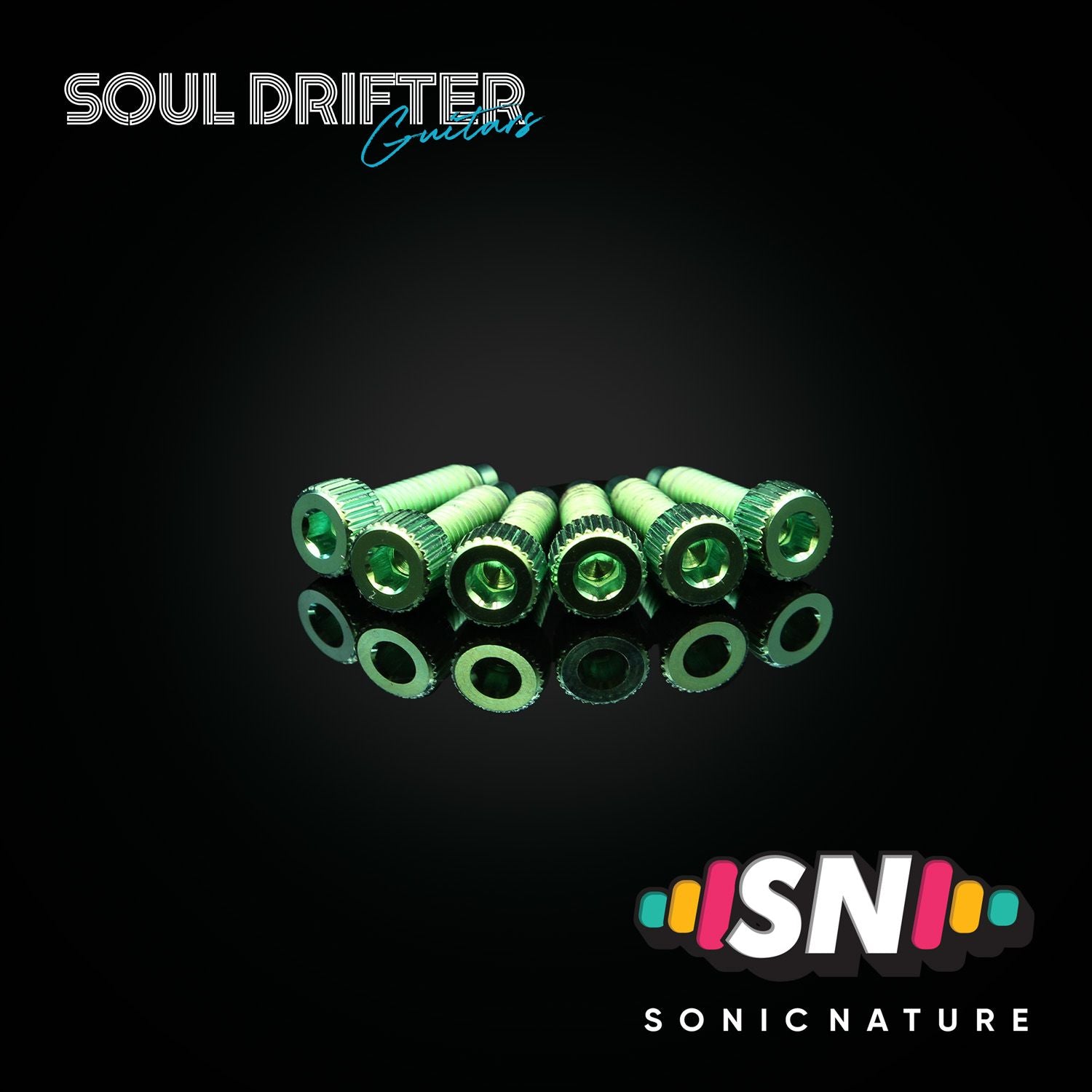 Sonic Nature GR5 Titanium String Lock Screws for Ibanez Edge - Green