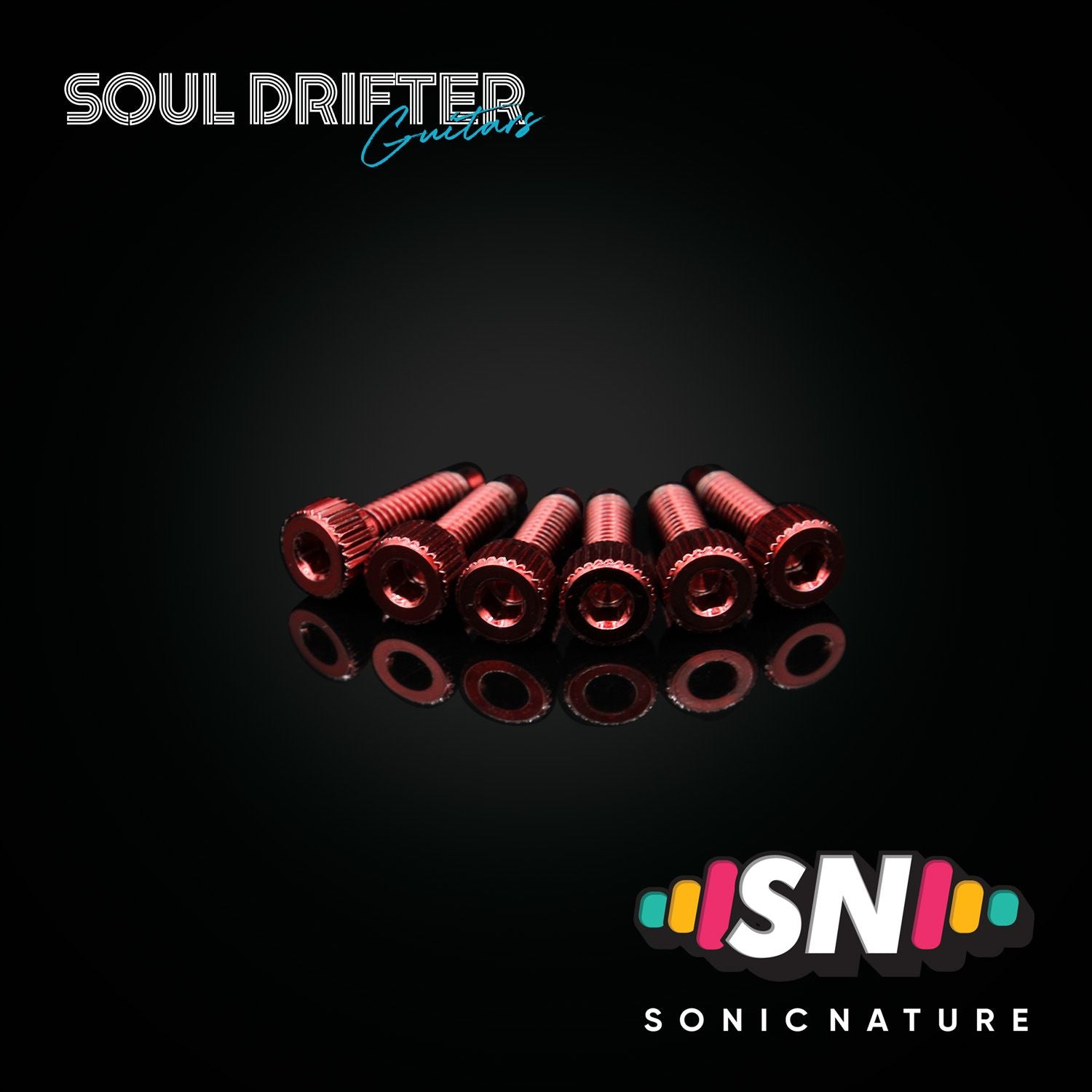 Sonic Nature GR5 Titanium String Lock Screws for Ibanez Edge - Red