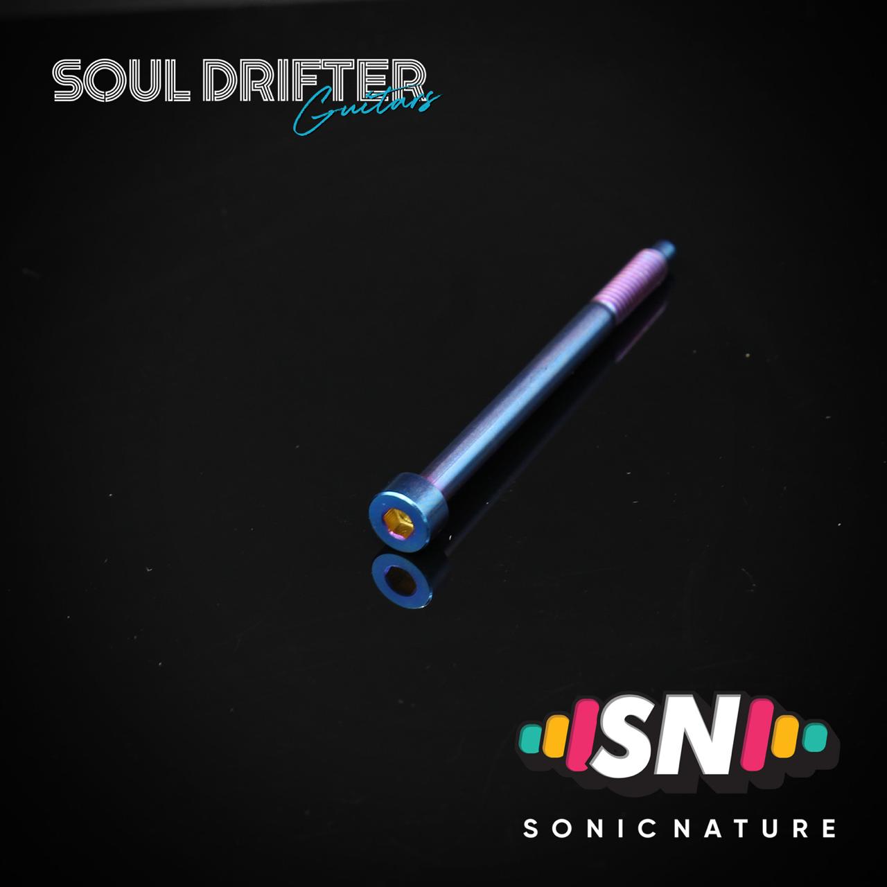 Sonic Nature GR5 Titanium XL String Lock Screws for D Tuners / Longer Applications - Blue Flame