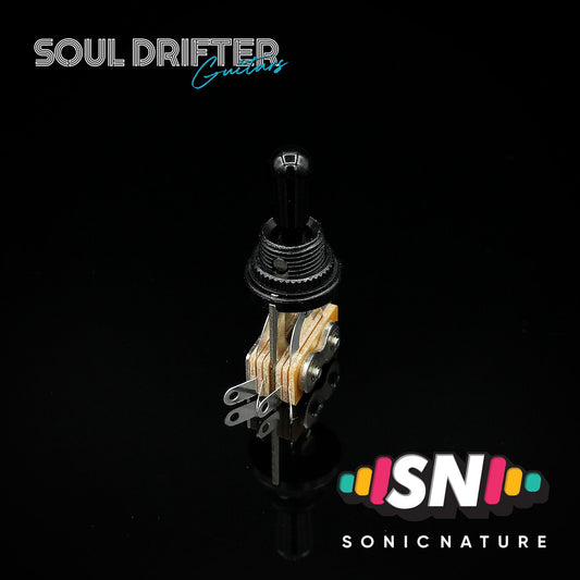 Sonic Nature Premium 3-Way Les Paul Toggle Pickup Selector Switch - Black