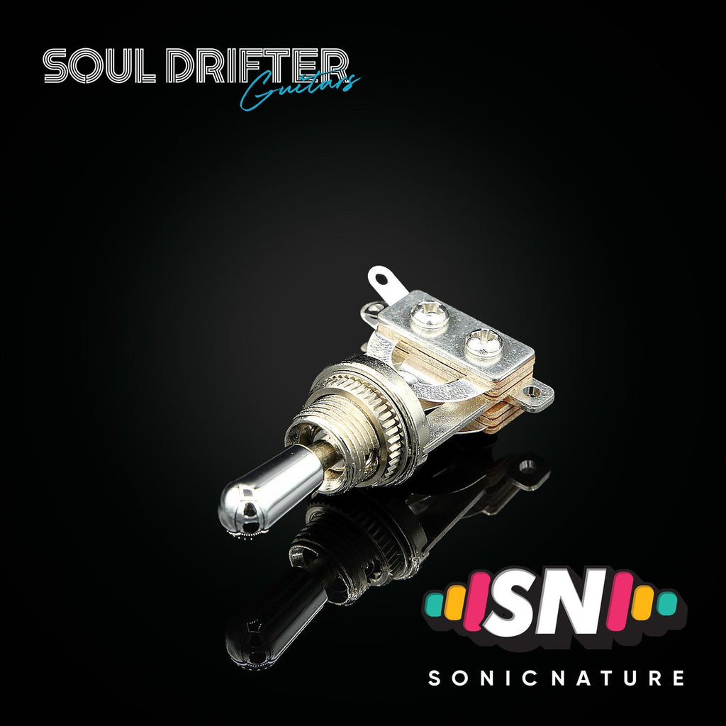 Sonic Nature Premium 3-Way Les Paul Toggle Pickup Selector Switch - Chrome