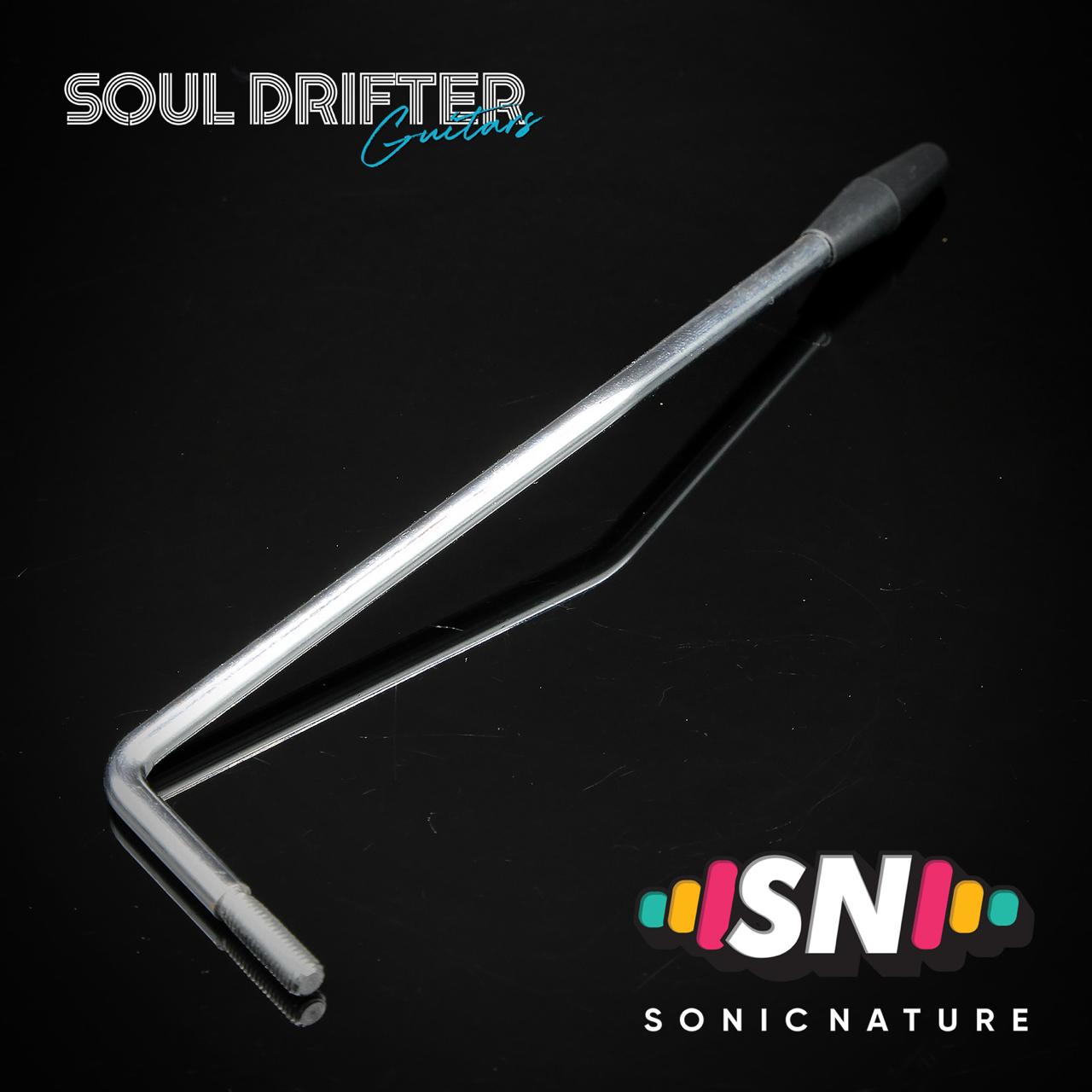 Sonic Nature Strat Style Tremolo Arm 5mm - Chrome (Black Tip)