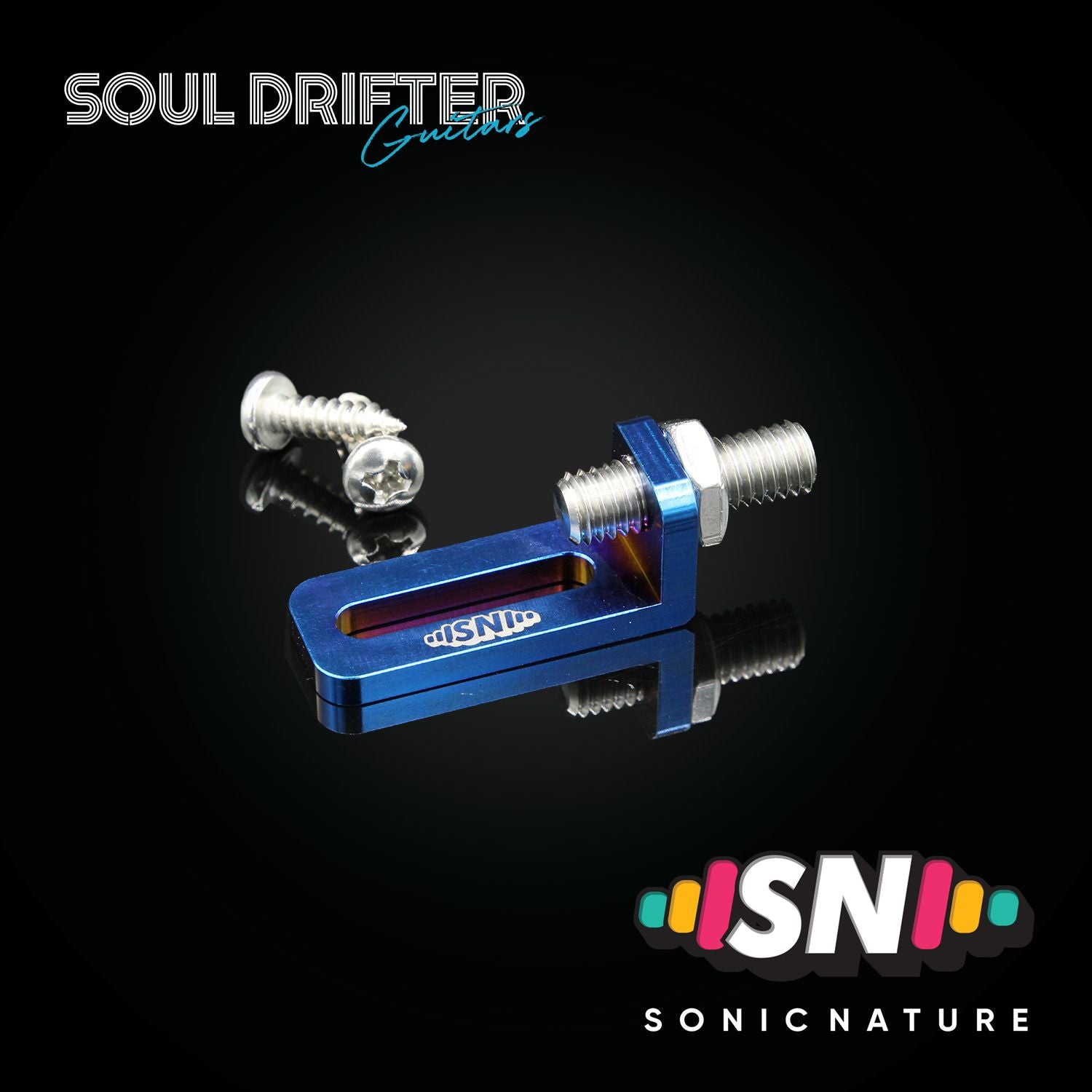 Sonic Nature Titanium Tremolo Stopper – Dive Only Mode Stabilizer - Blue Flame