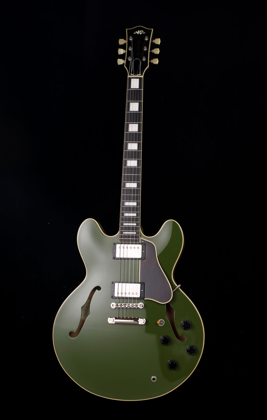 VG KTR-ES STD Key To The Rock ES-335 Semi-Hollow Olive Drab Green