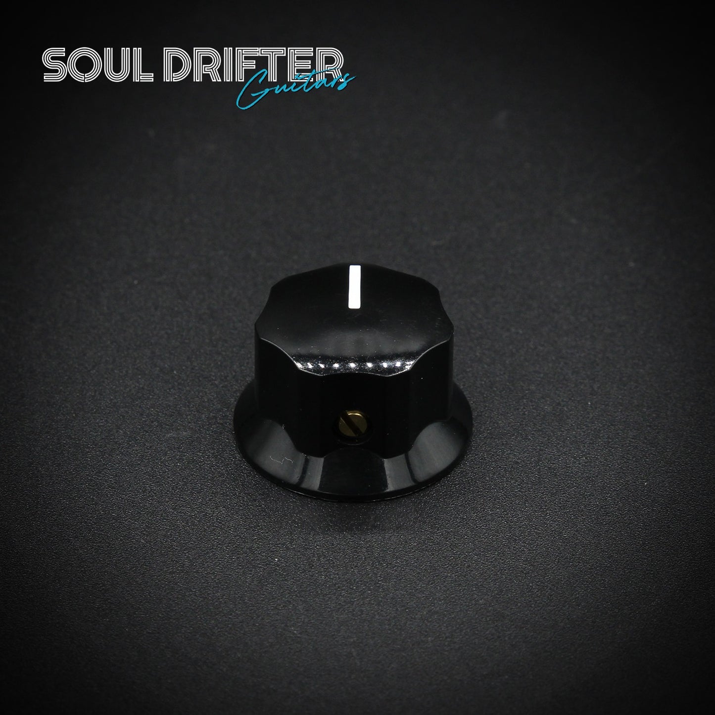 Tesi Wolfgang Guitar Knob with Brass Insert and Set Screw - Black