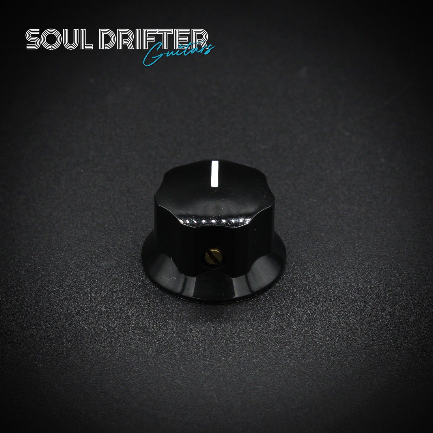 Tesi Wolfgang Guitar Knob with Brass Insert and Set Screw - Black