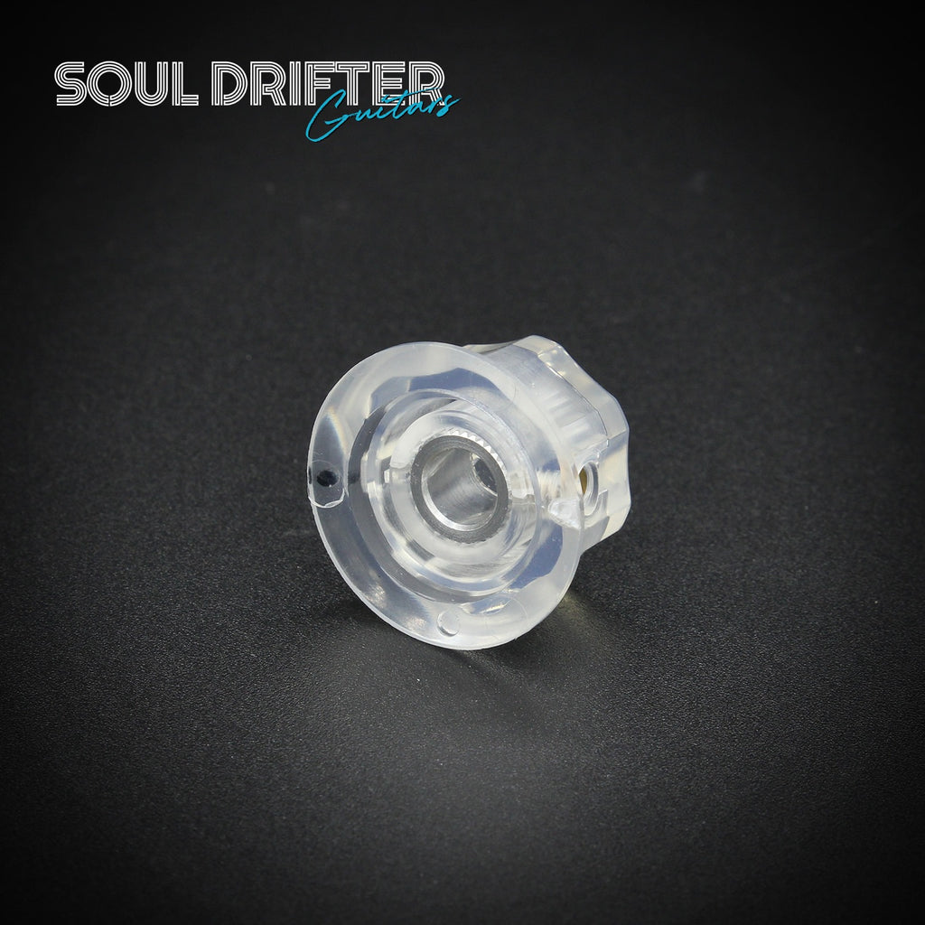 Tesi Wolfgang Guitar Knob with Brass Insert and Set Screw - Clear