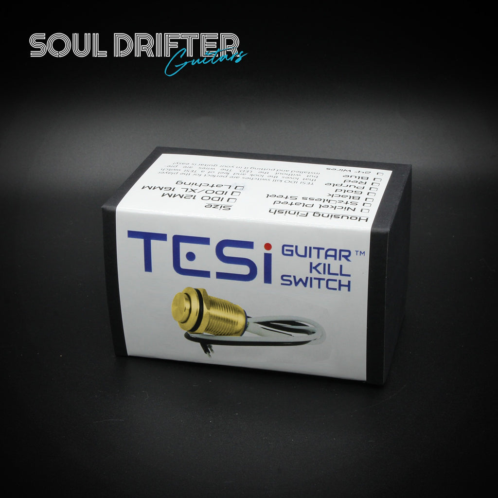 Tesi IDO XL 16MM Metal Momentary Push Button Guitar Kill Switch - Gold