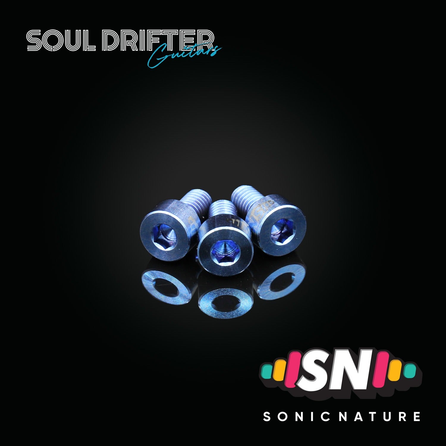 Sonic Nature GR5 Titanium Nut Clamp Screws - MIdnight Blue