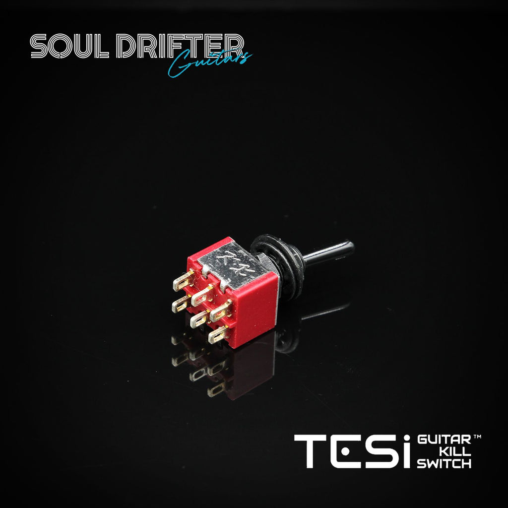 Tesi Dual TOPO 6MM Mini Toggle Switch DPDT - Black
