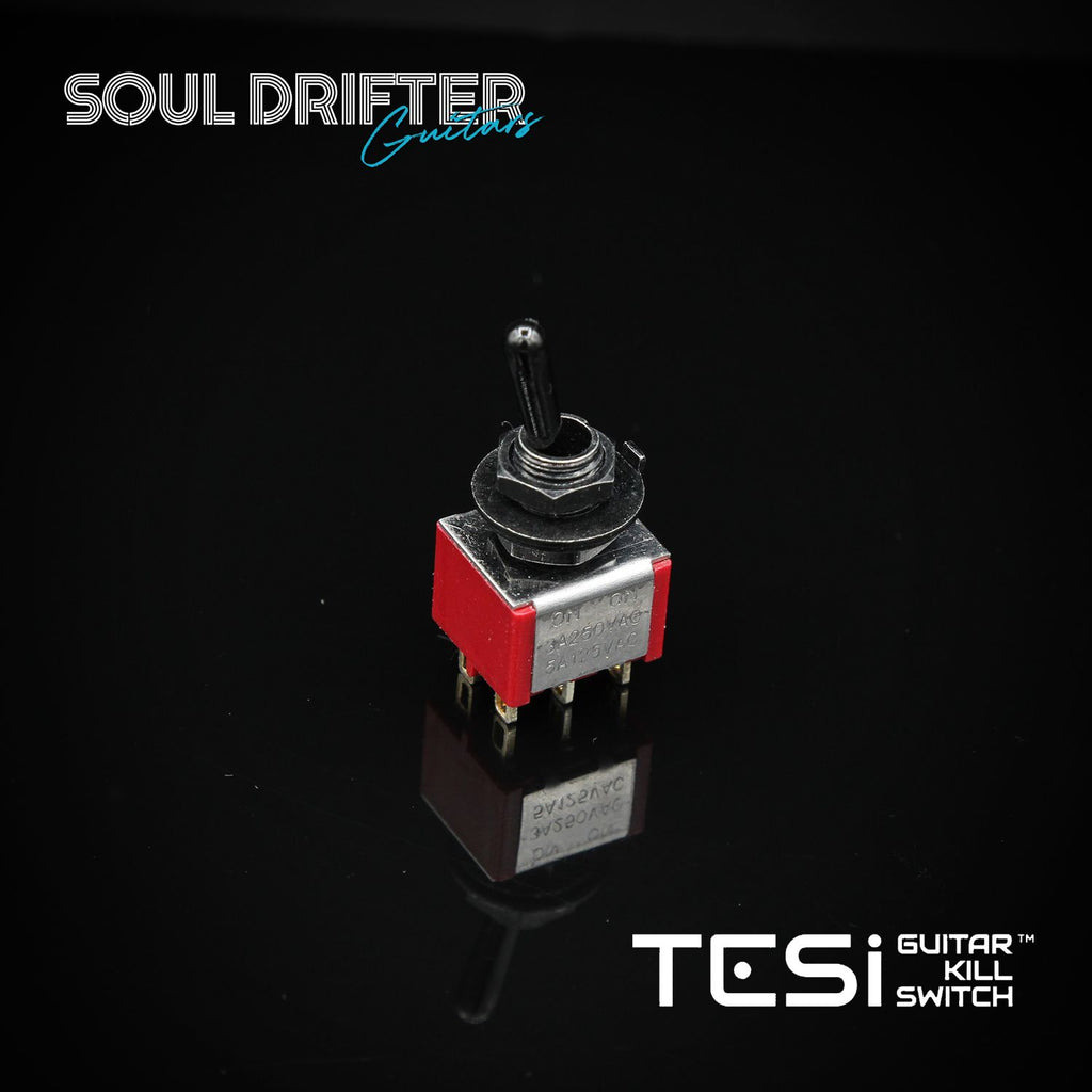 Tesi Dual TOPO 6MM Mini Toggle Switch DPDT - Black