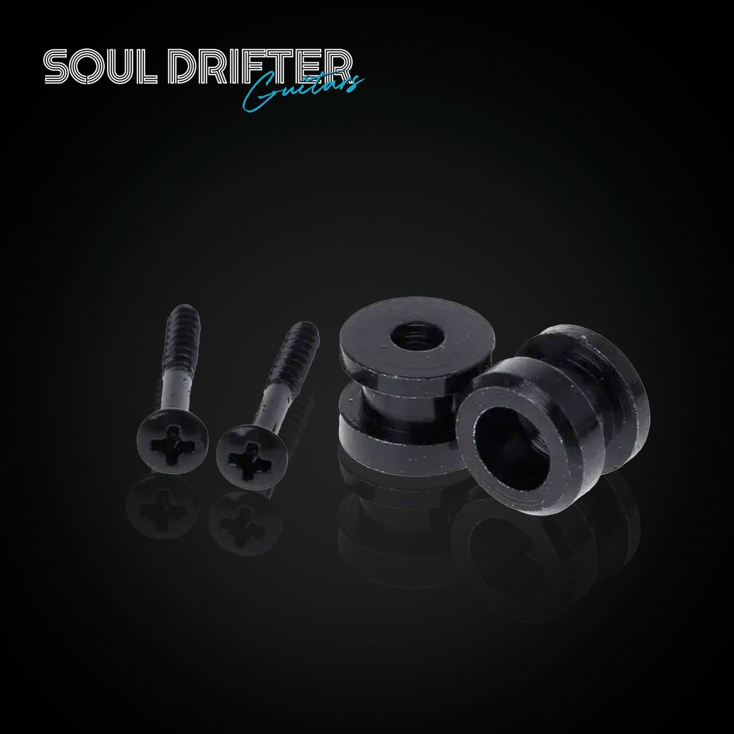 Schaller Style Strap Lock Buttons - Black