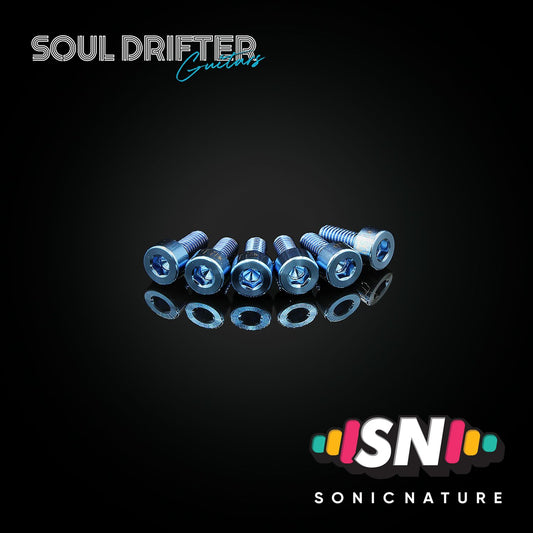 Sonic Nature GR5 Titanium Saddle Screws - Light Blue