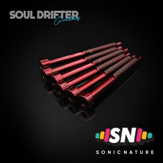 Sonic Nature GR5 Titanium String Lock Screws - Red
