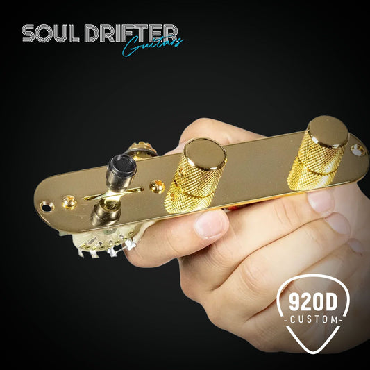 920D Tele® 3-Way Control Plate Upgrade T3W-G - Gold