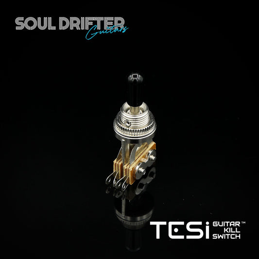 Tesi 3-Way Les Paul Pickup Selector Toggle Switch - Chrome with Black Tip