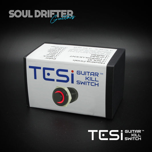 Tesi FILO 16MM Momentary LED Push Button Guitar Kill Switch Black - Red LED