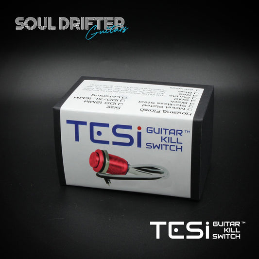 Tesi IDO 12mm Metal Momentary Push Button Guitar Kill Switch - Red