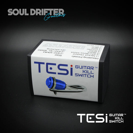 Tesi IDO 12mm Metal Momentary Push Button Guitar Kill Switch - Blue