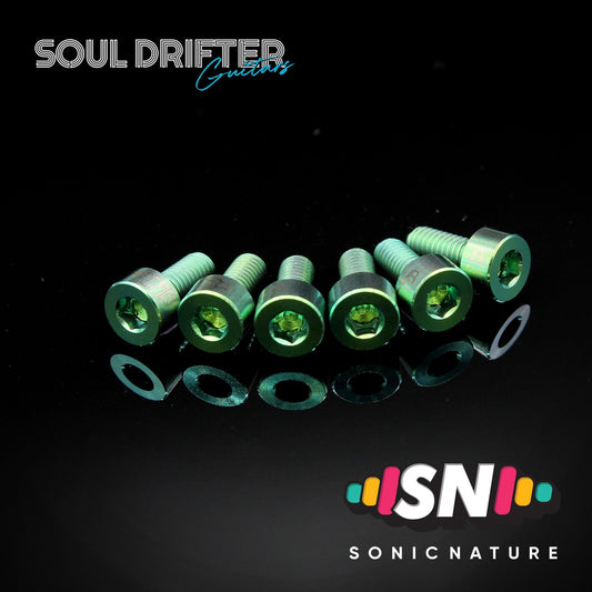 Sonic Nature GR5 Titanium Saddle Screws for Floyd - Green