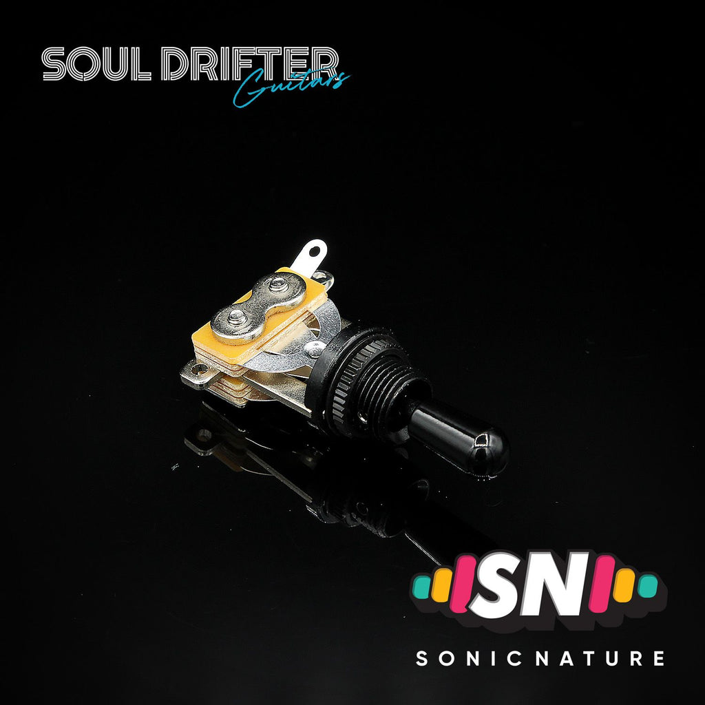 Sonic Nature Premium 3-Way Les Paul Toggle Pickup Selector Switch - Black