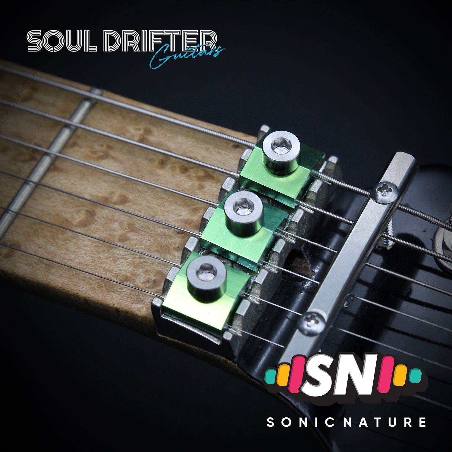 Sonic Nature GR5 Titanium Nut Clamp Blocks - Green