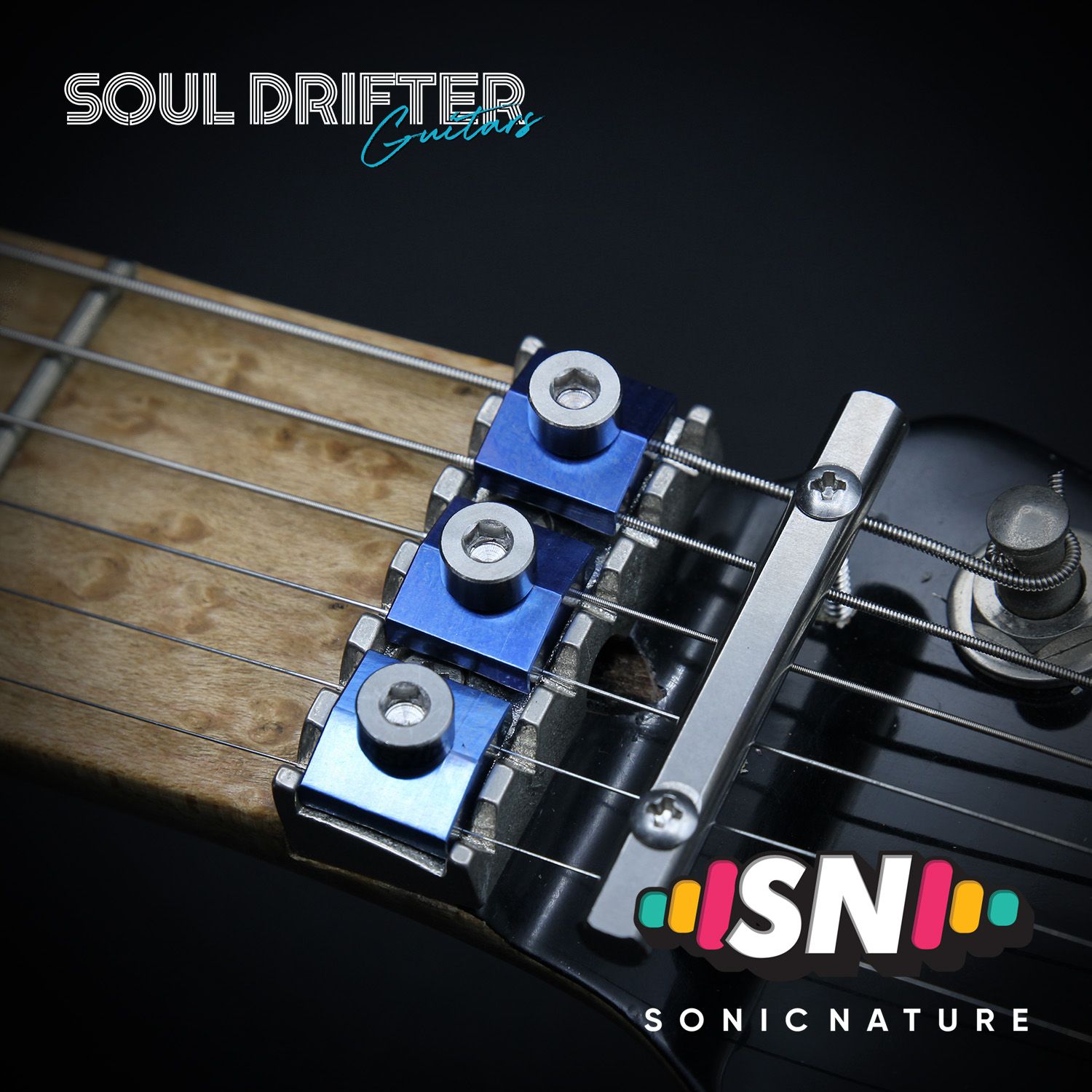 Sonic Nature GR5 Titanium Nut Clamp Blocks - Blue