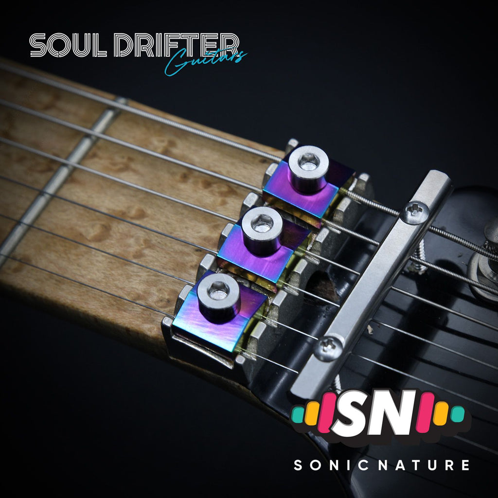 Sonic Nature GR5 Titanium Nut Clamp Blocks - Rainbow