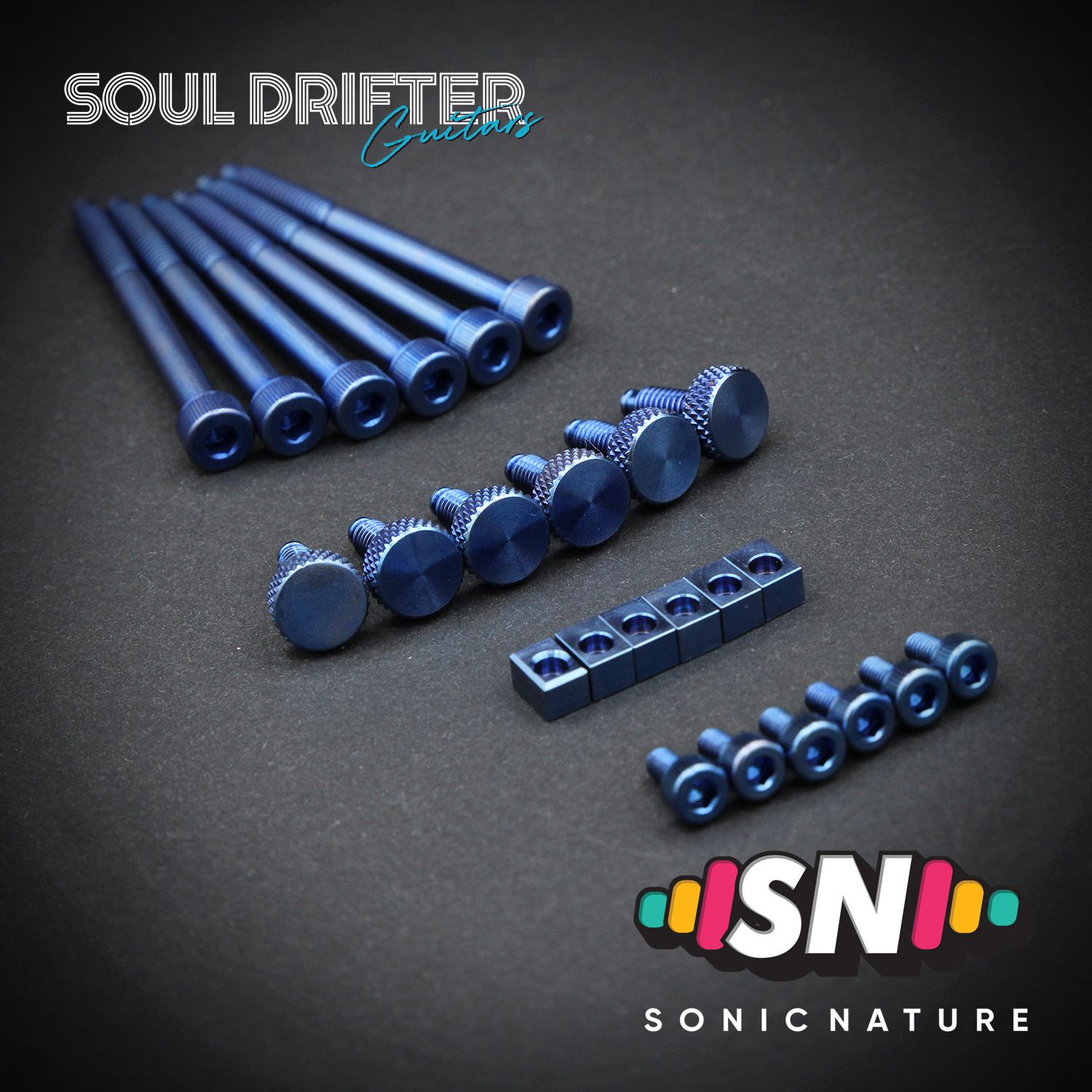 Sonic Nature GR5 Titanium Bridge Hardware Pack for GE1996T - Midnight Blue