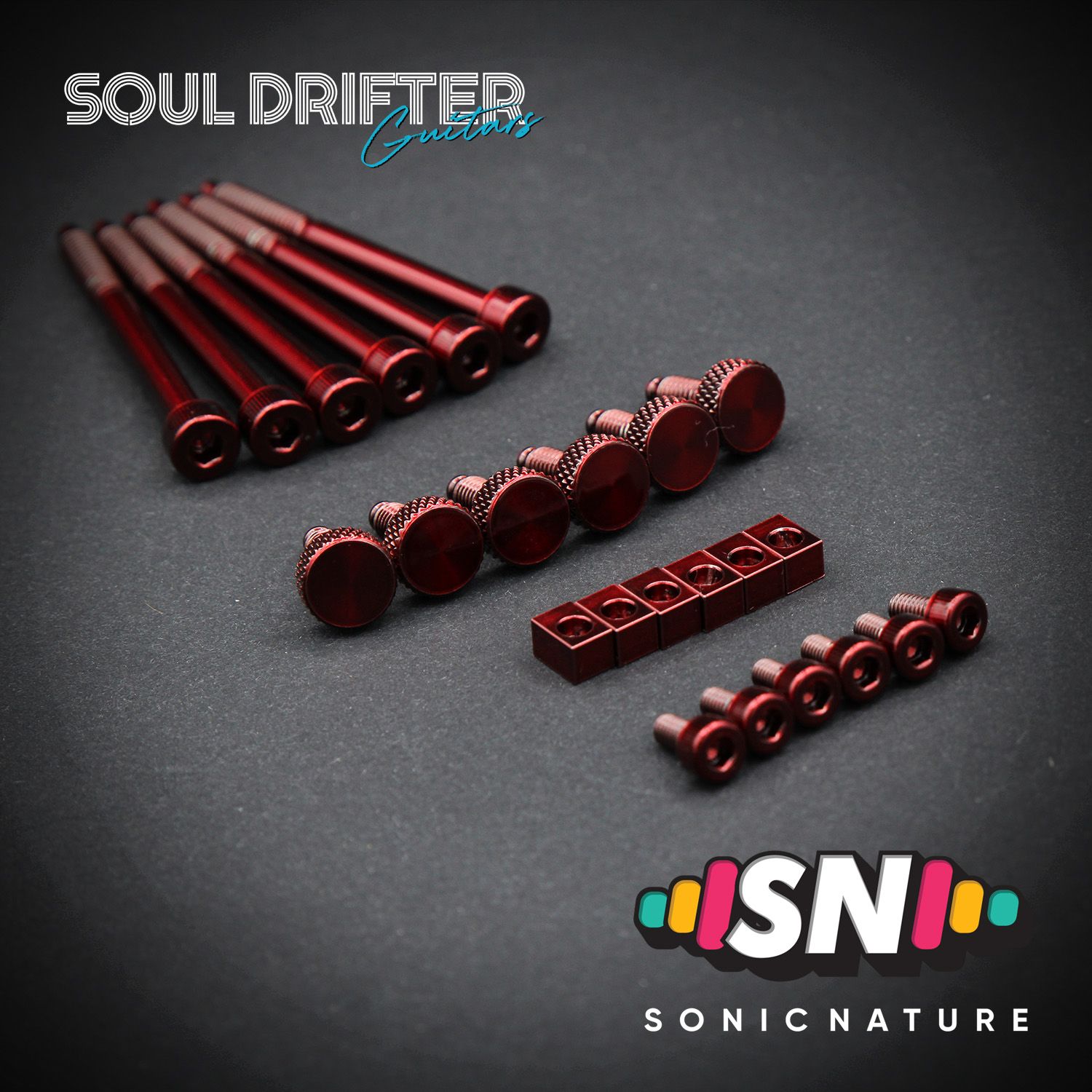 Sonic Nature GR5 Titanium Bridge Hardware Pack for GE1996T - Red