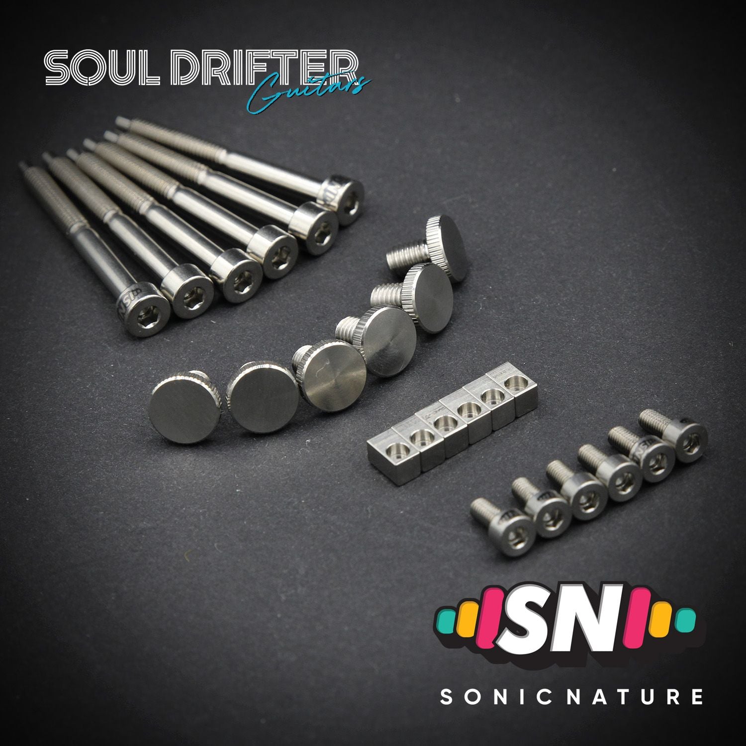 Sonic Nature GR5 Titanium Bridge Hardware Pack for Floyd- Natural