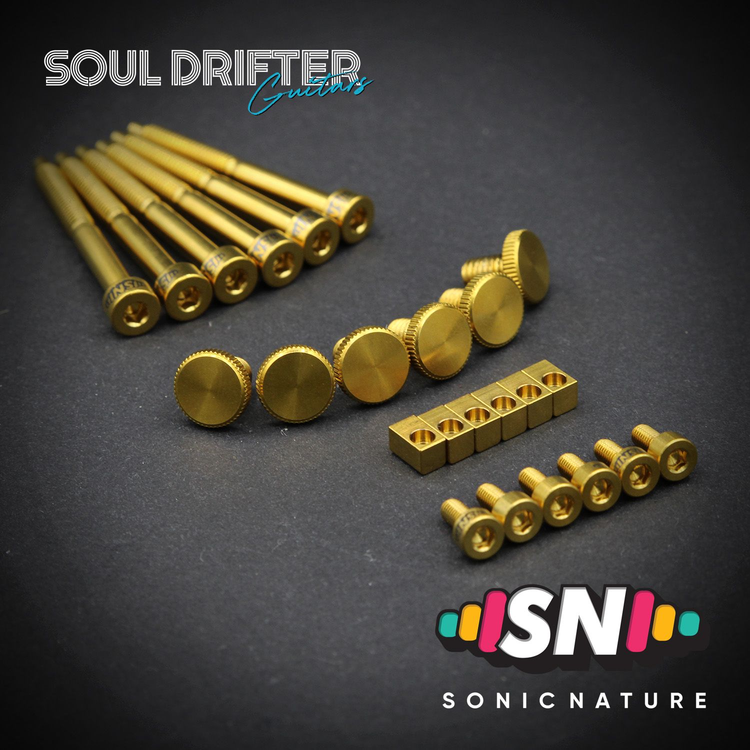 Sonic Nature GR5 Titanium Bridge Hardware Pack for Floyd - Gold