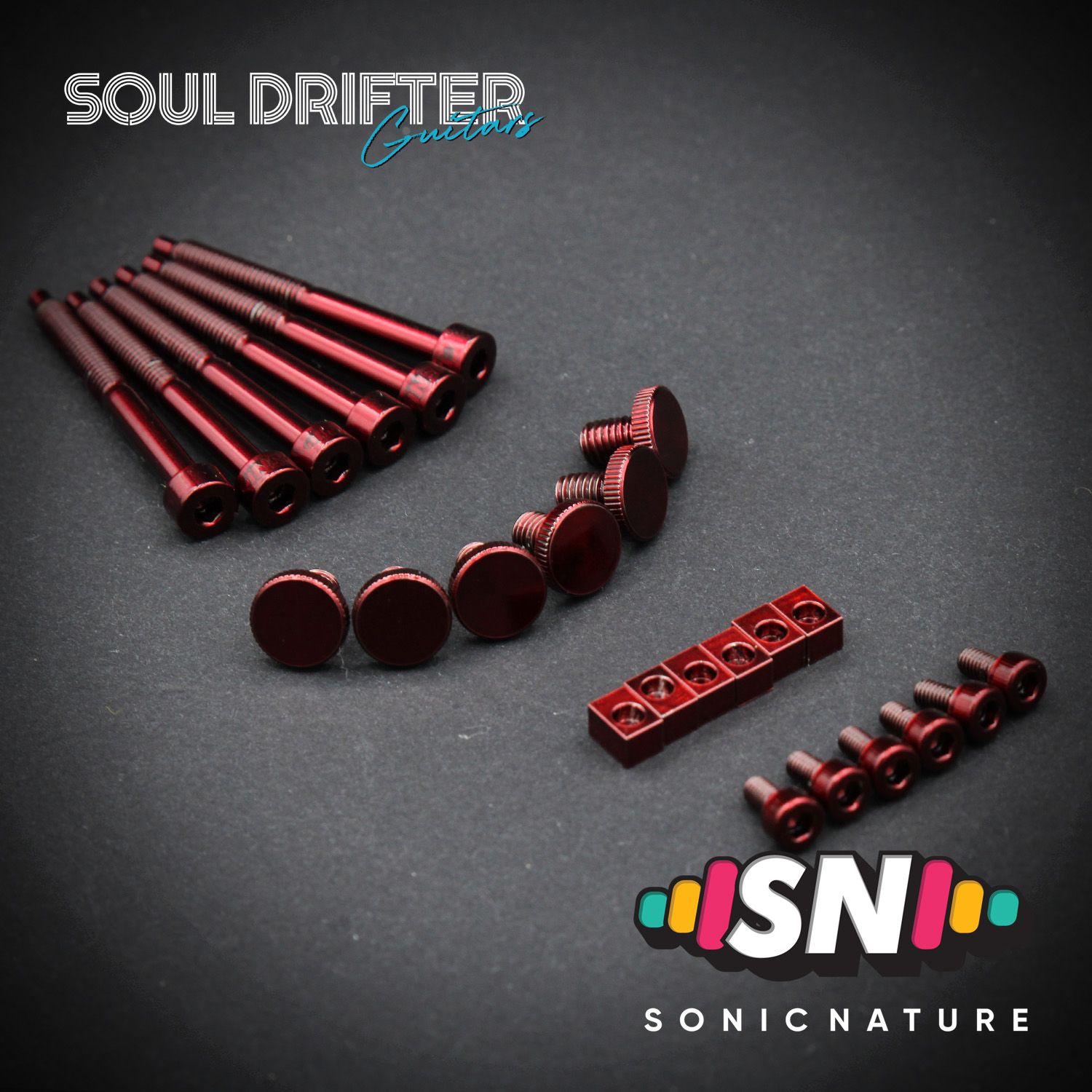 Sonic Nature GR5 Titanium Bridge Hardware Pack for Floyd - Red