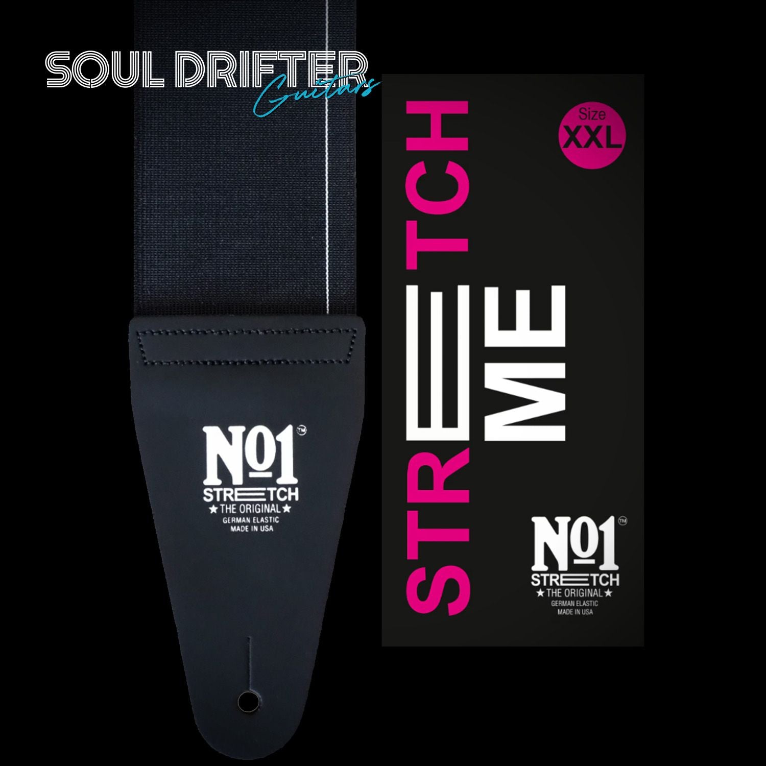 No 1 Stretch Guitar Strap - Extra Extra Large (149 to 178 cm)