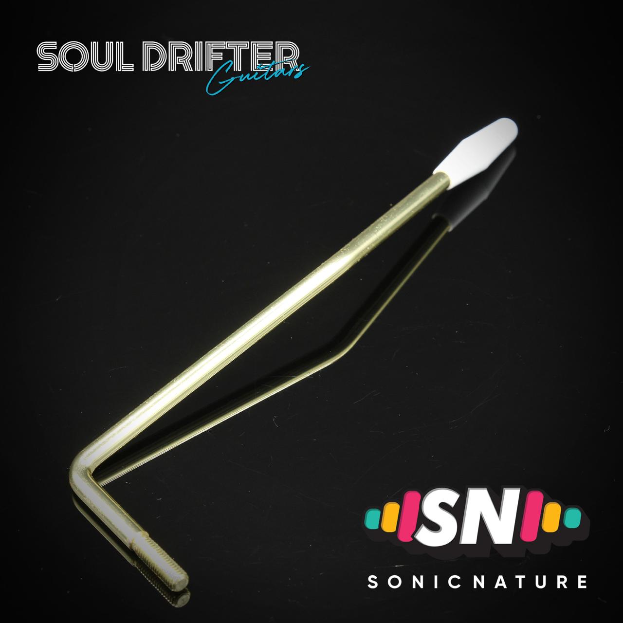 Sonic Nature Strat Style Tremolo Arm 5mm - Gold (White Tip)