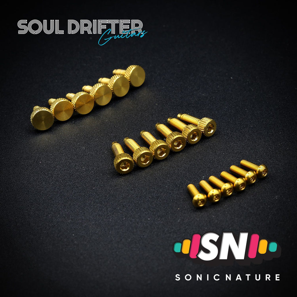 Sonic Nature GR5 Titanium Bridge Hardware Pack for Ibanez Edge Pro - Gold